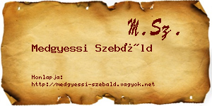 Medgyessi Szebáld névjegykártya